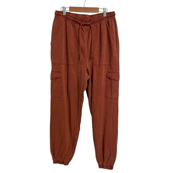 7 For All Mankind Cargo Pocket Joggers Rust MED NWT - Picture 1 of 8